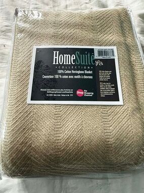 BLANKET, HERRINGBONE, SAND, QUEEN SIZE HOME SUITE COLLECTION for TSC, IN ORIGINA